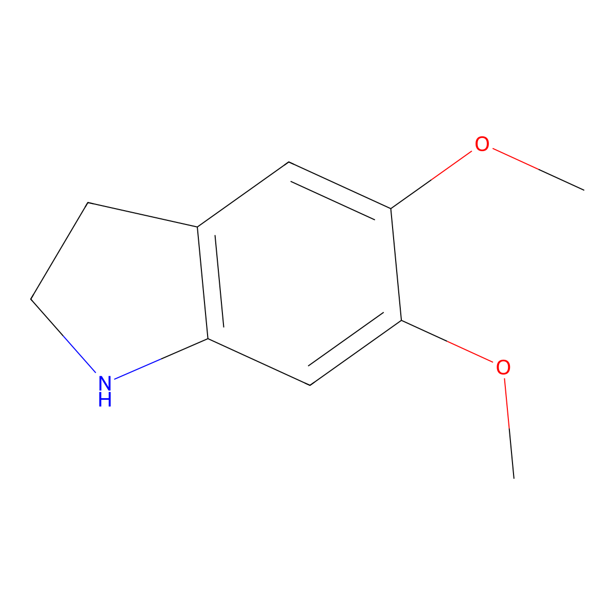5,6-Dimethoxyindoline molecular structure, CAS 15937-07-2
