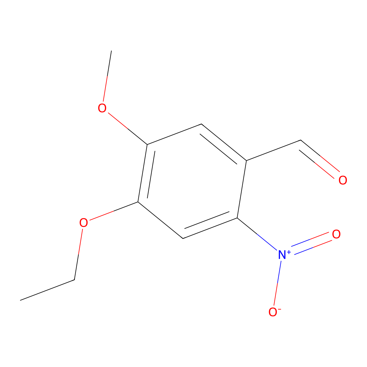4-Ethoxy-5-methoxy-2-nitrobenzaldehyde molecular structure, CAS 15937-19-6