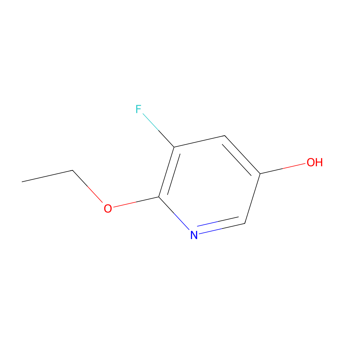 6-Ethoxy-5-fluoropyridin-3-ol molecular structure, CAS 1593701-77-9