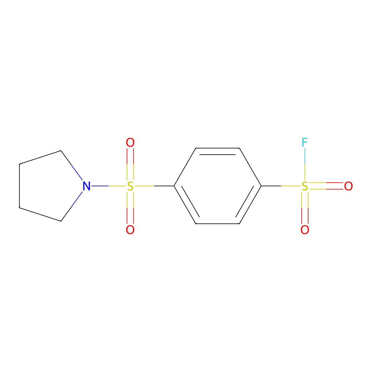 4-(Pyrrolidine-1-sulfonyl)benzene-1-sulfonyl fluoride molecular structure, CAS 1593709-79-5