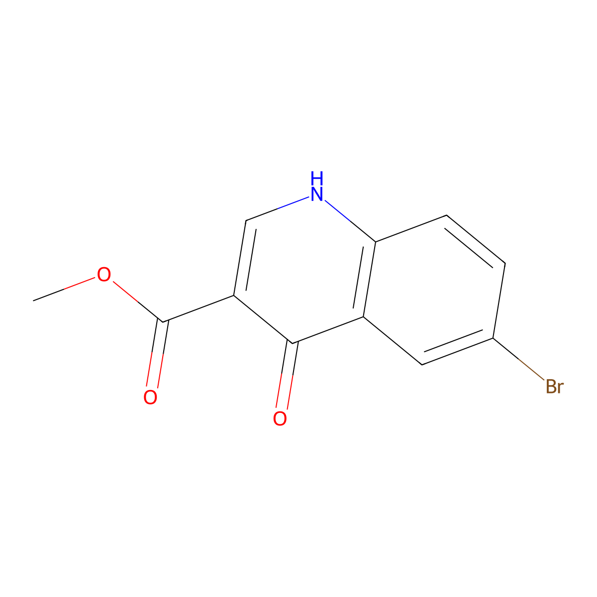6-Bromo-4-hydroxy-quinoline-3-carboxylic acid methyl ester molecular structure, CAS 1593717-84-0