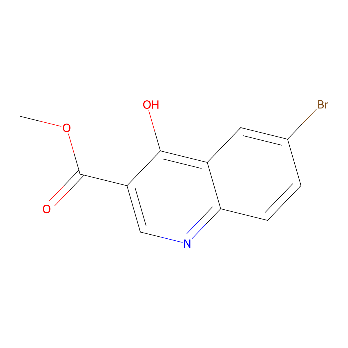 6-Bromo-4-hydroxy-quinoline-3-carboxylic acid methyl ester molecular structure, CAS 1593717-84-0