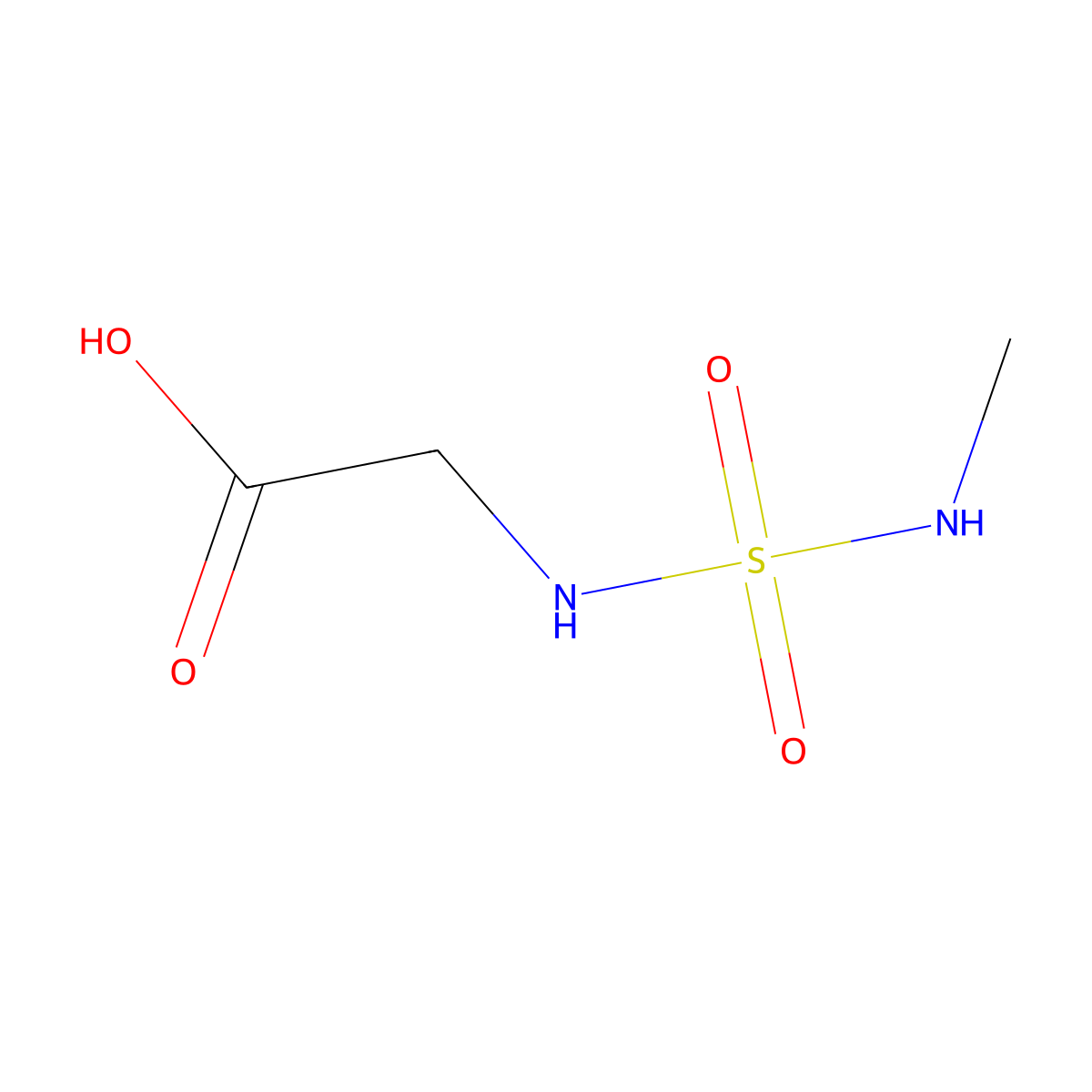 2-[(Methylsulfamoyl)amino]acetic acid molecular structure, CAS 1593743-89-5
