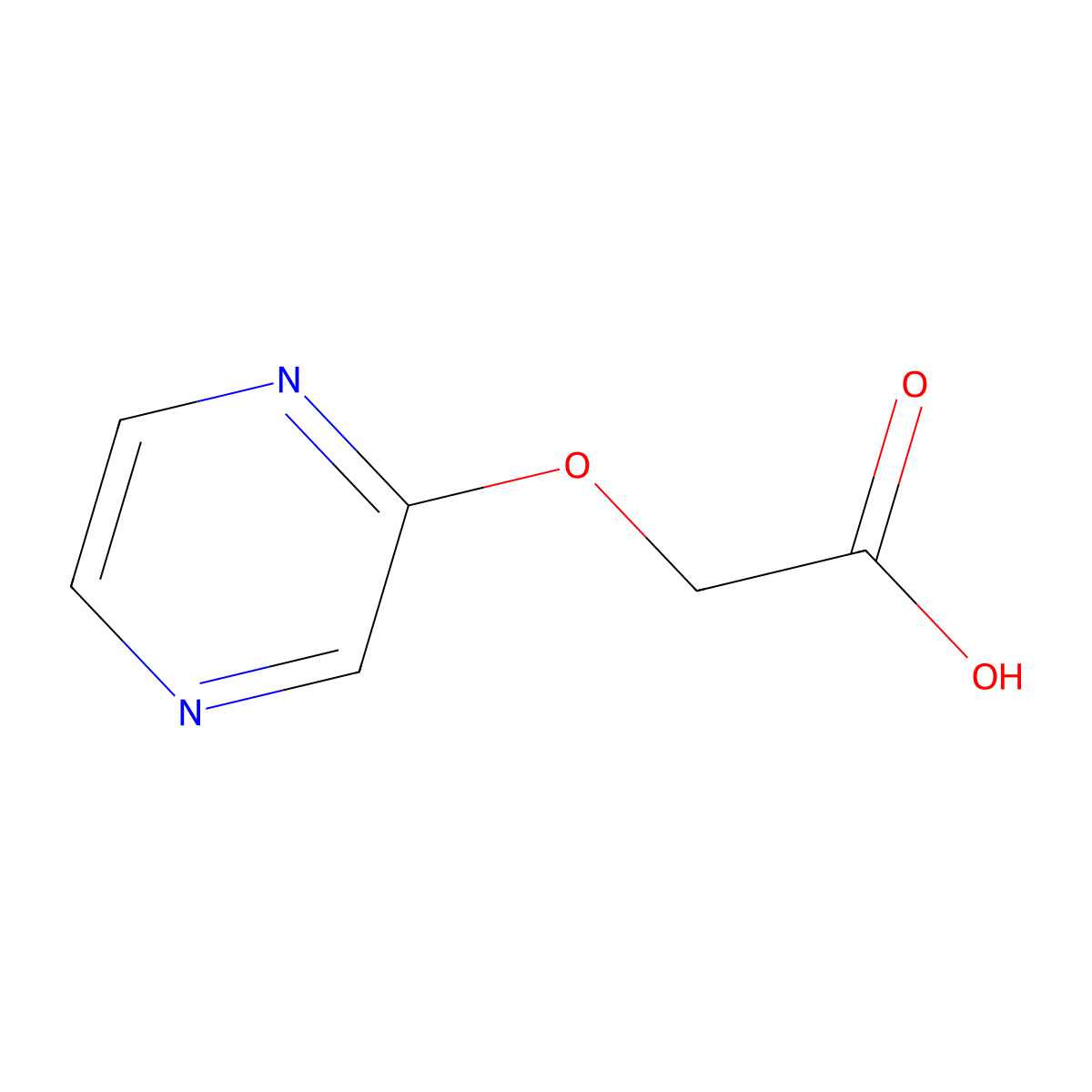 2-(Pyrazin-2-yloxy)acetic acid molecular structure, CAS 1593757-12-0
