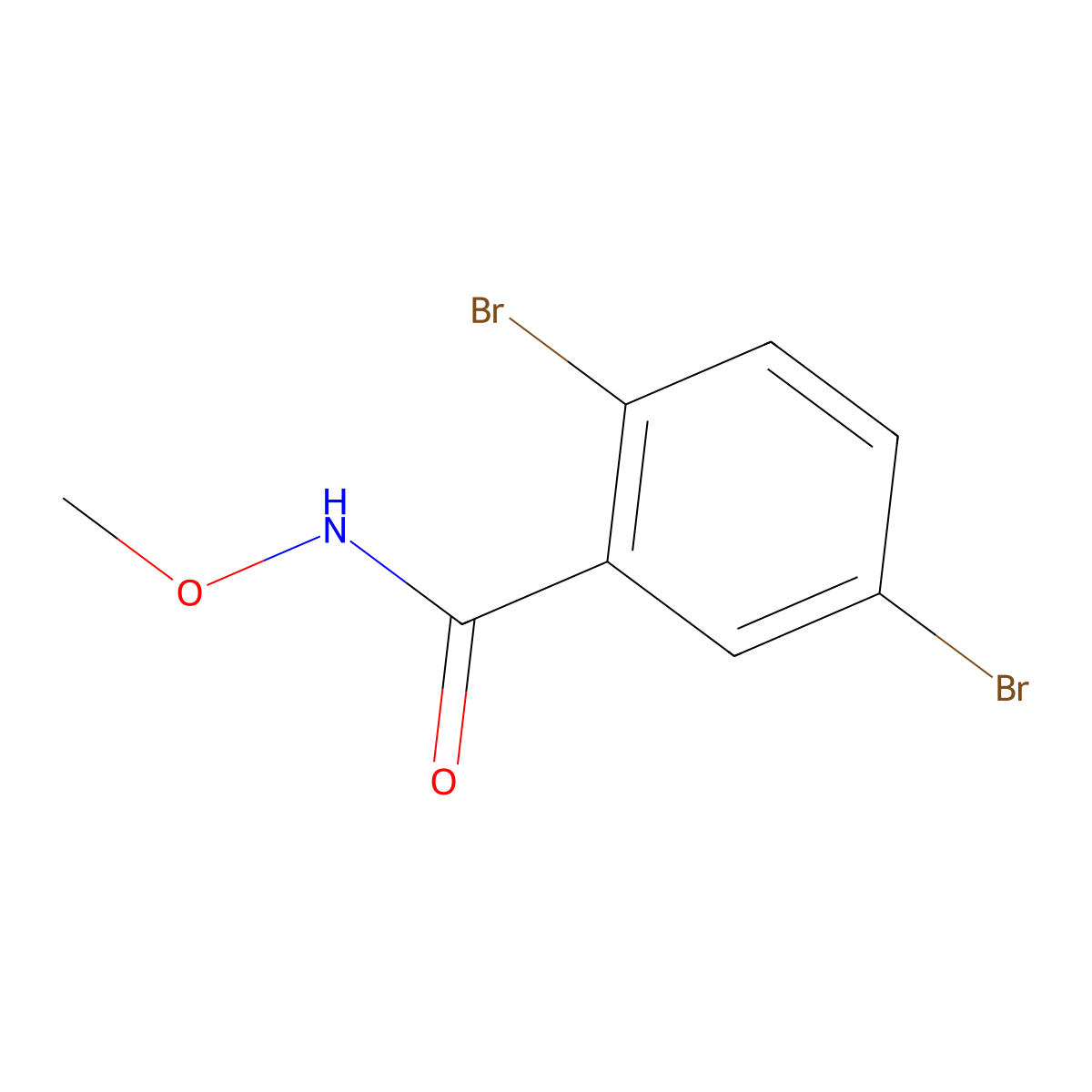 2,5-dibromo-N-methoxybenzamide molecular structure, CAS 1593769-98-2