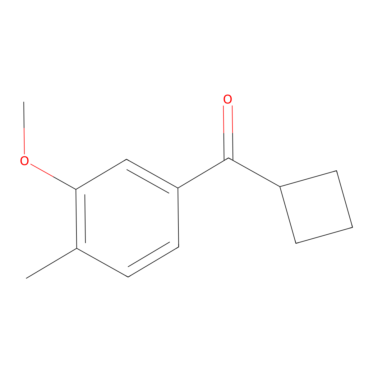 Cyclobutyl(3-methoxy-4-methylphenyl)methanone molecular structure, CAS 1593787-60-0