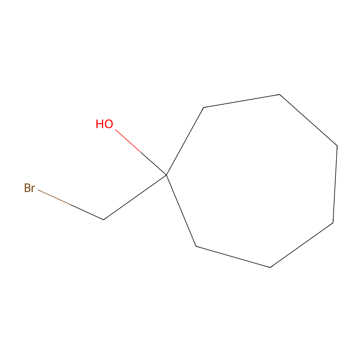 1-(Bromomethyl)cycloheptan-1-ol molecular structure, CAS 1593807-04-5