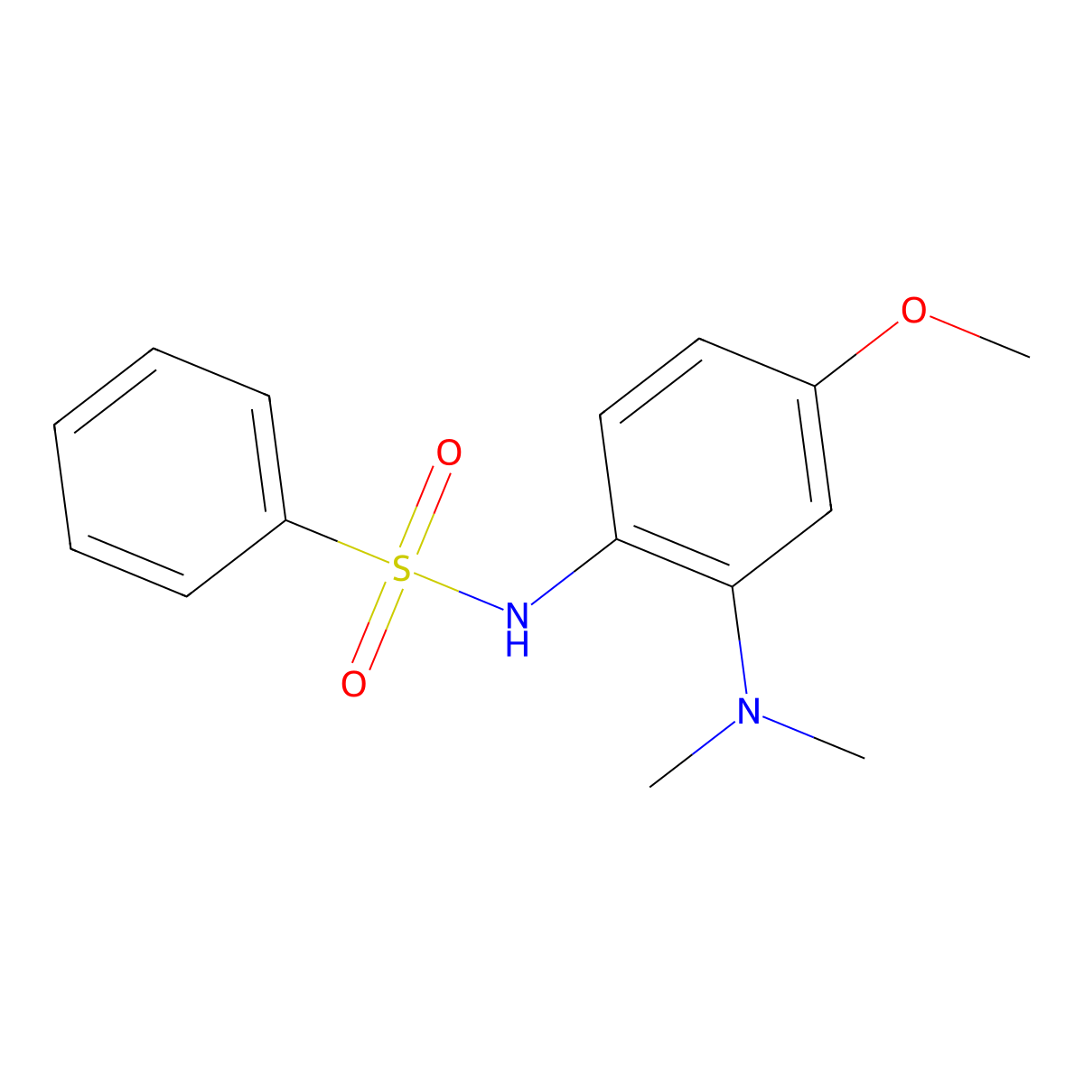 N-[2-(dimethylamino)-4-methoxyphenyl]benzenesulfonamide molecular structure, CAS 159383-48-9