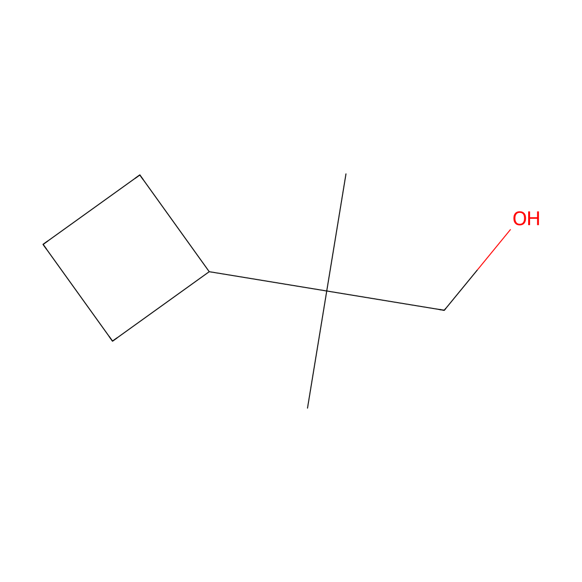 2-Cyclobutyl-2-methylpropan-1-ol molecular structure, CAS 1593836-53-3