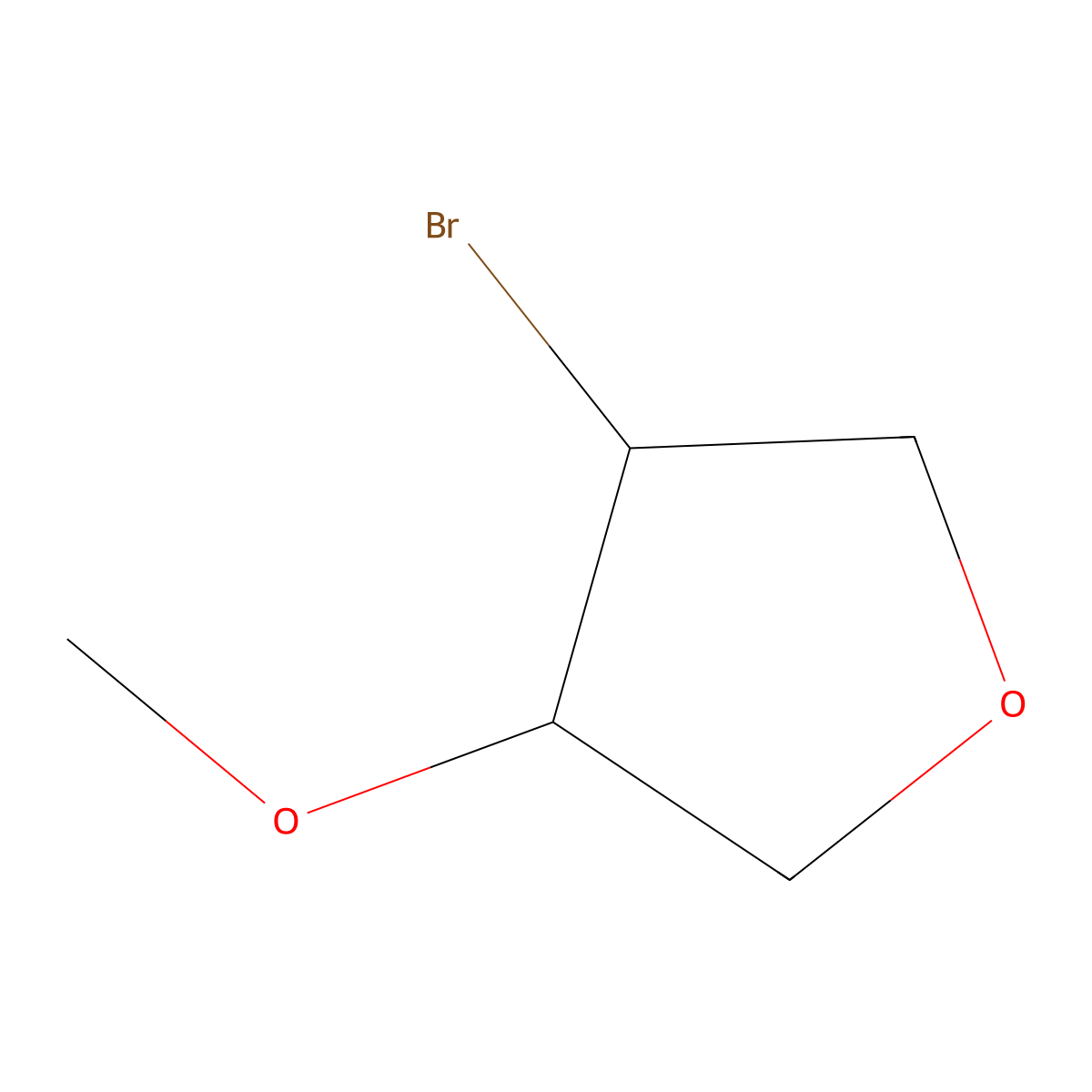 3-Bromo-4-methoxyoxolane molecular structure, CAS 1593847-18-7