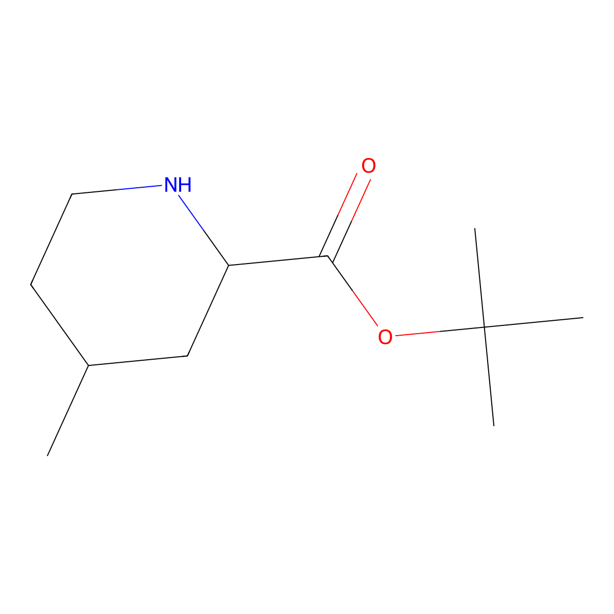 Tert-butyl 4-methylpiperidine-2-carboxylate molecular structure, CAS 1593847-42-7