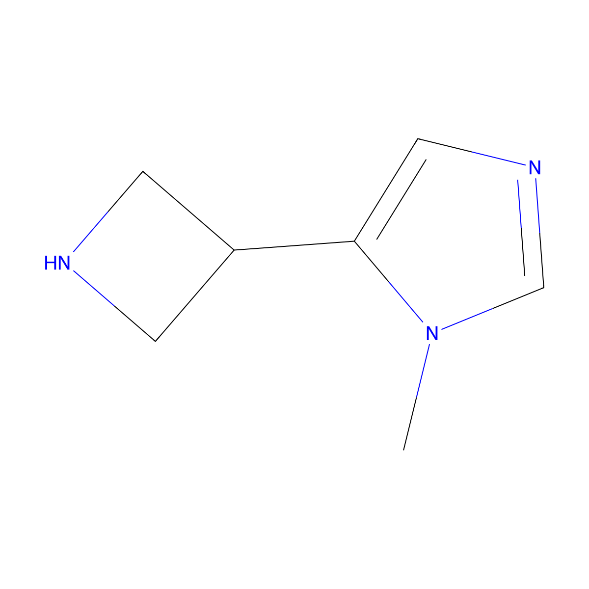 5-(azetidin-3-yl)-1-methyl-1H-imidazole molecular structure, CAS 1593853-23-6