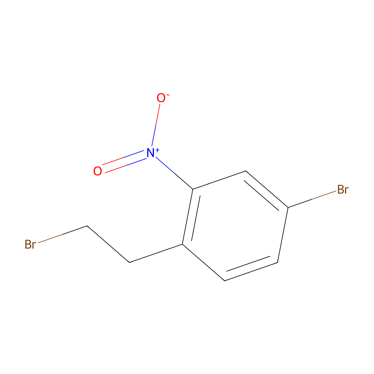 4-Bromo-1-(2-bromoethyl)-2-nitrobenzene molecular structure, CAS 1593858-11-7