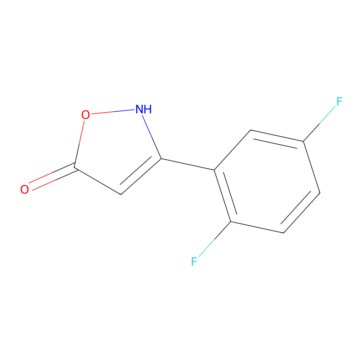 3-(2,5-Difluorophenyl)-5-hydroxyisoxazole molecular structure, CAS 1593865-40-7