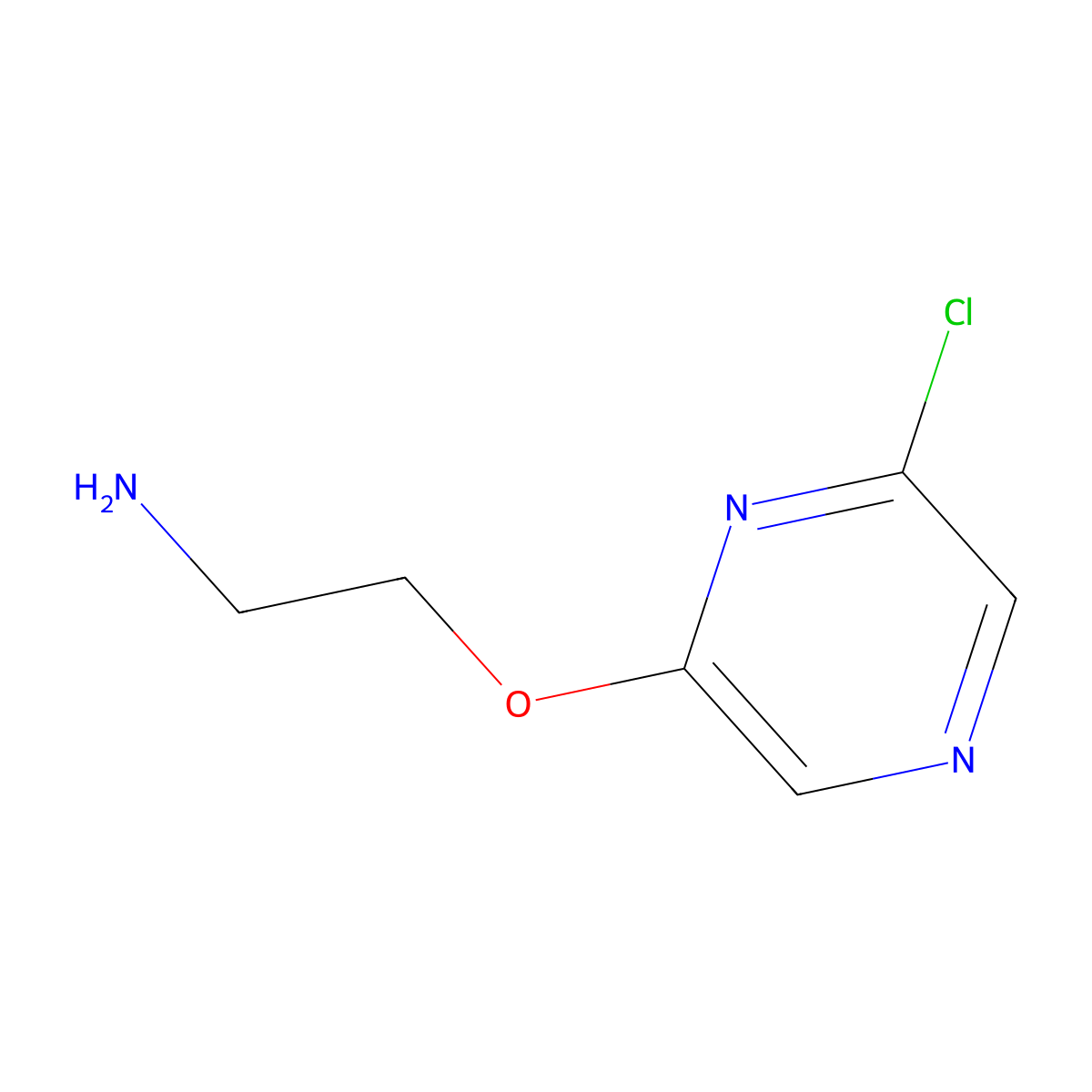2-[(6-Chloropyrazin-2-yl)oxy]ethan-1-amine molecular structure, CAS 1593879-48-1