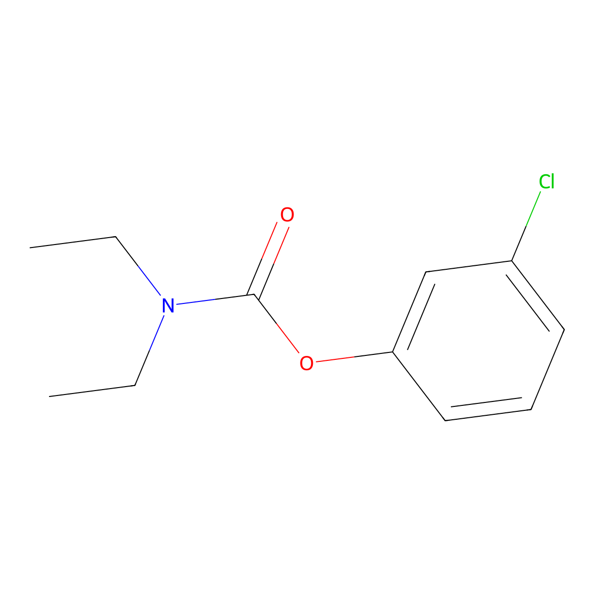 3-Chlorophenyl diethylcarbamate molecular structure, CAS 159390-33-7