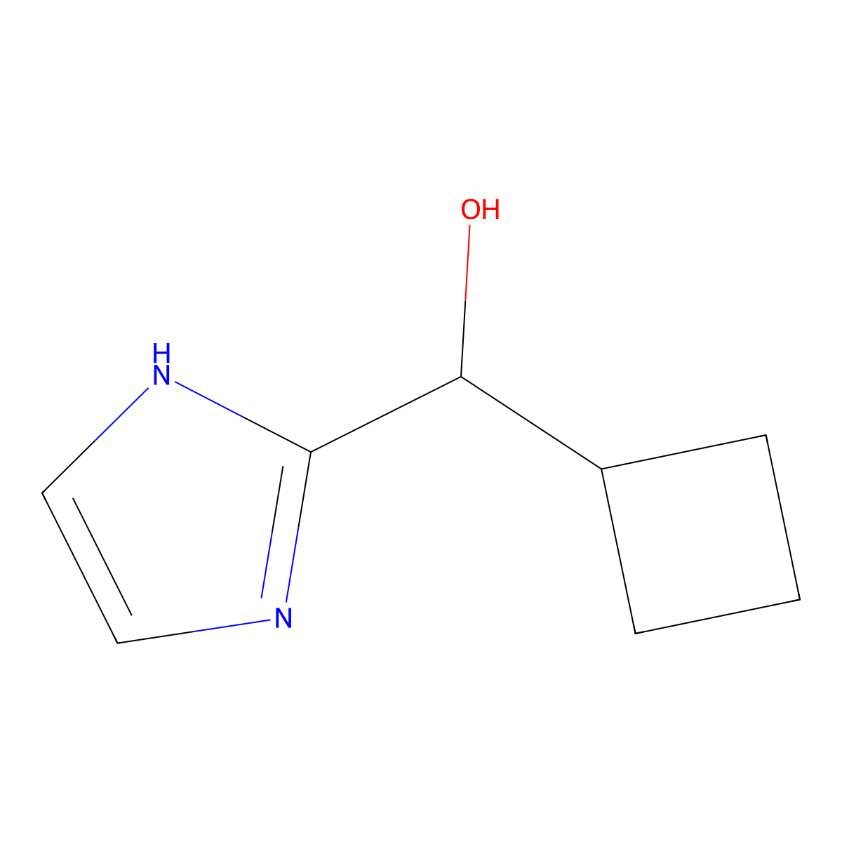 cyclobutyl(1H-imidazol-2-yl)methanol molecular structure, CAS 1593900-06-1