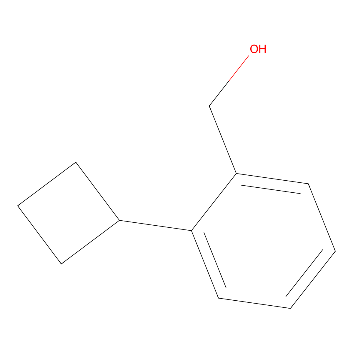 (2-Cyclobutylphenyl)methanol molecular structure, CAS 1593904-09-6