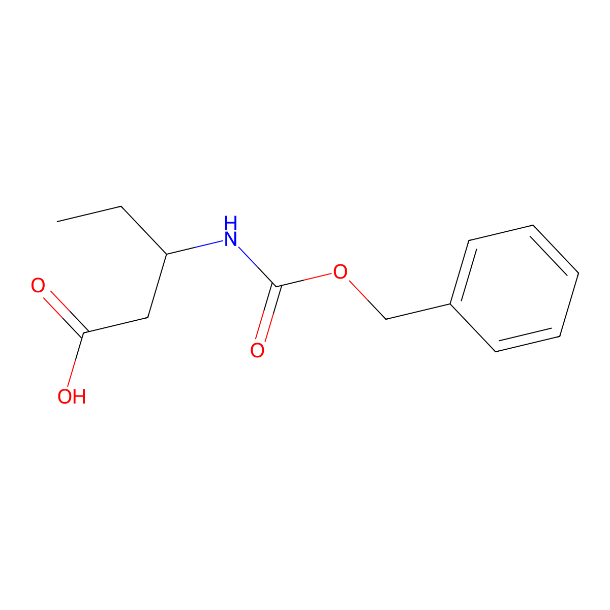 3-(((Benzyloxy)carbonyl)amino)pentanoic acid molecular structure, CAS 159391-49-8