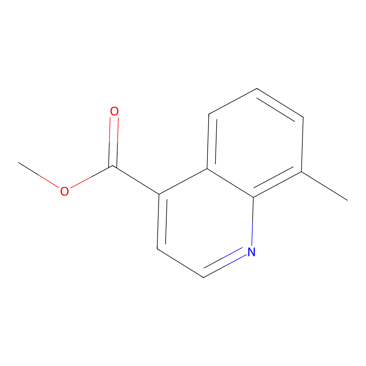 Methyl 8-methylquinoline-4-carboxylate molecular structure, CAS 1593934-90-7