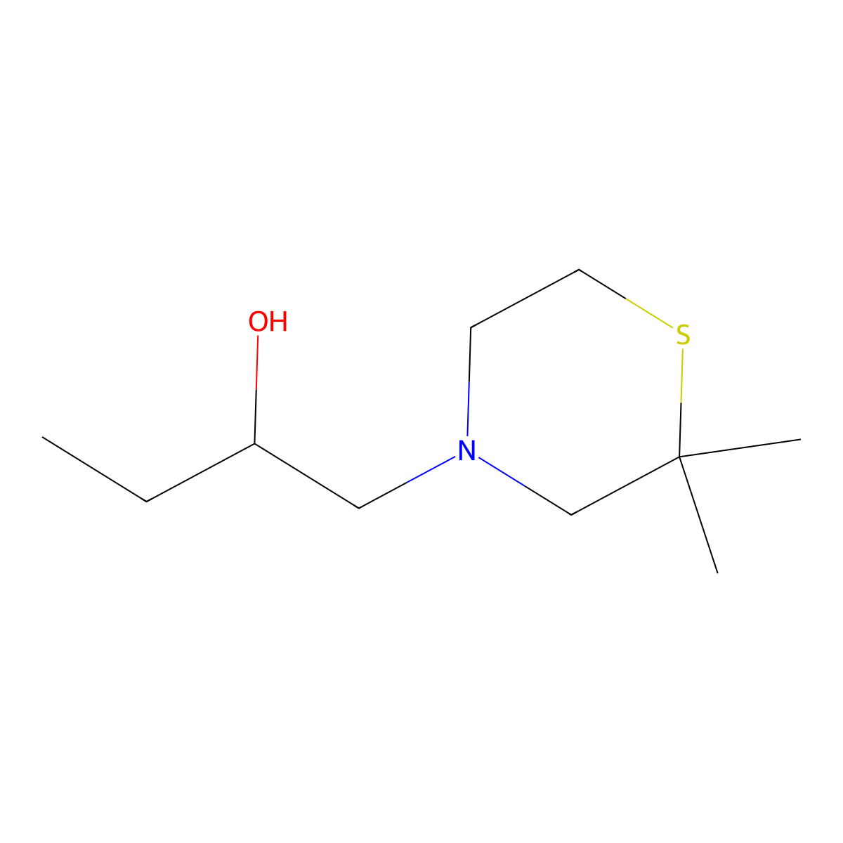 1-(2,2-Dimethylthiomorpholin-4-yl)butan-2-ol molecular structure, CAS 1593943-23-7