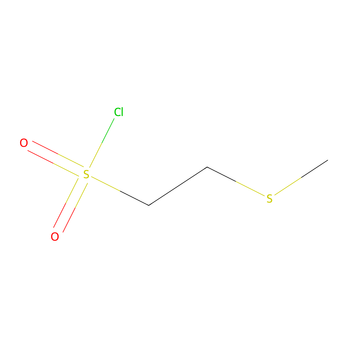 2-(Methylsulfanyl)ethane-1-sulfonyl chloride molecular structure, CAS 1593953-51-5