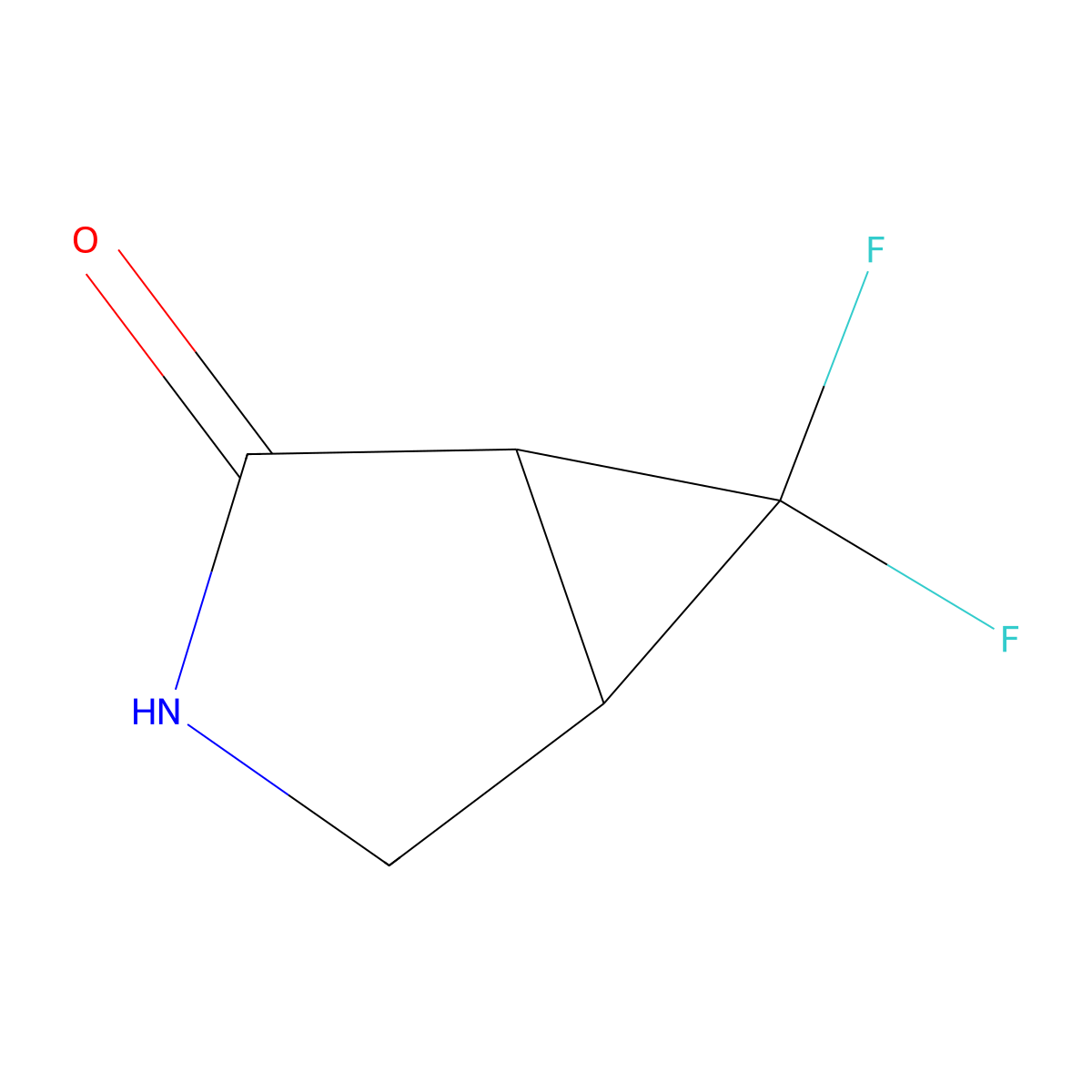 6,6-Difluoro-3-azabicyclo(3.1.0)hexan-2-one molecular structure, CAS 159397-66-7