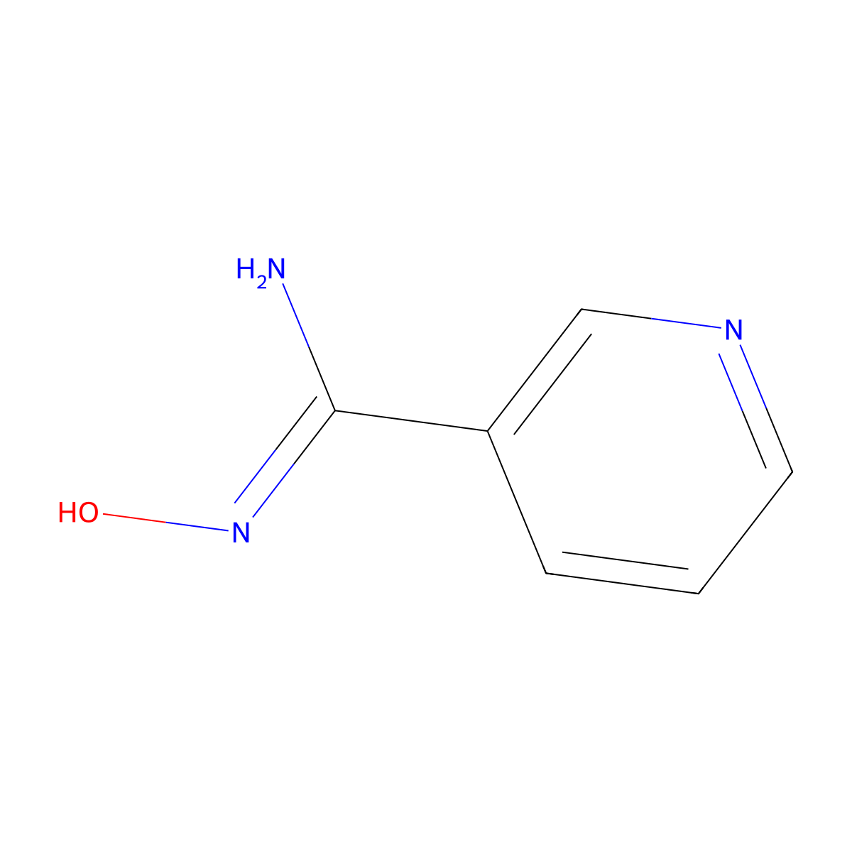 N-Hydroxynicotinimidamide molecular structure, CAS 1594-58-7