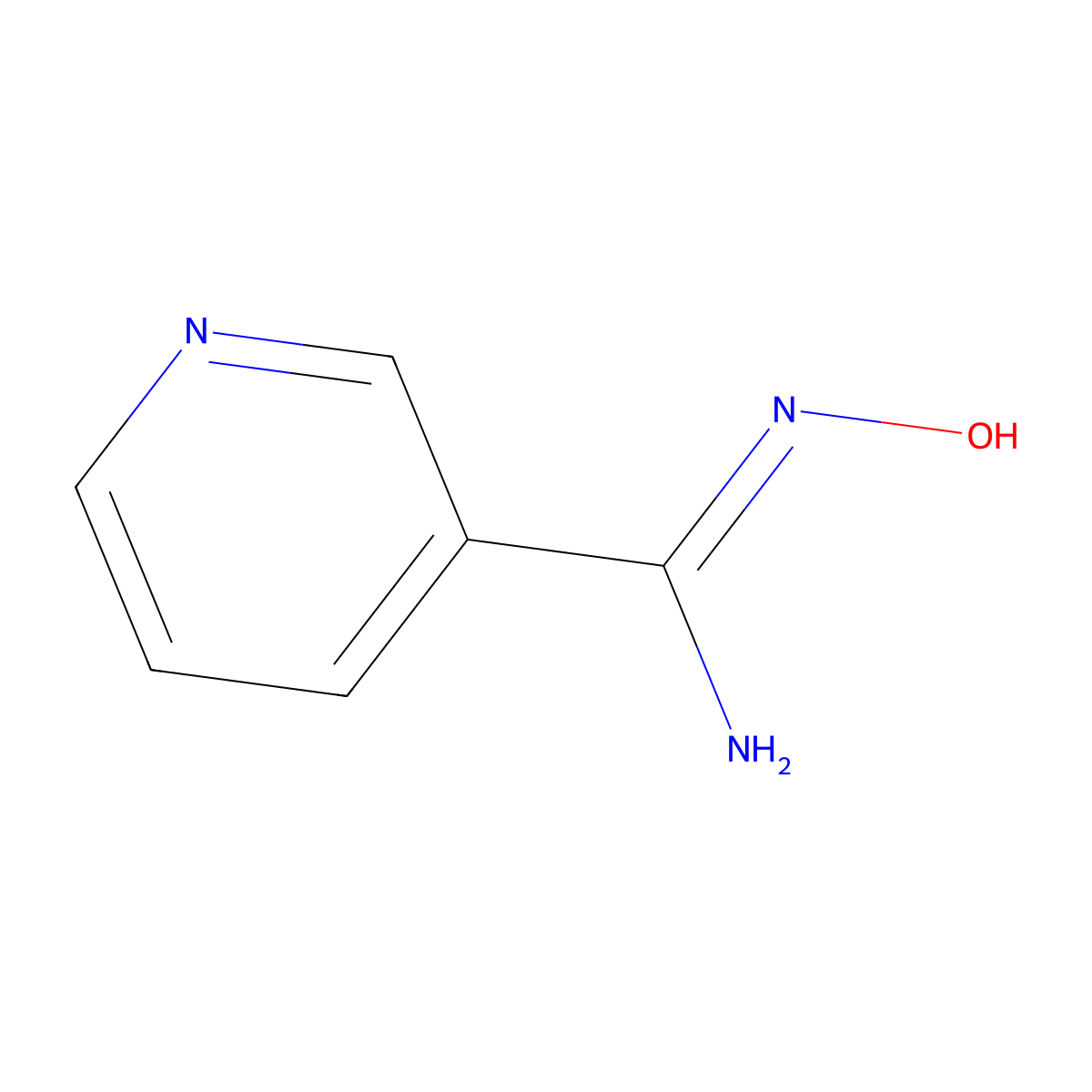 N-Hydroxynicotinimidamide molecular structure, CAS 1594-58-7