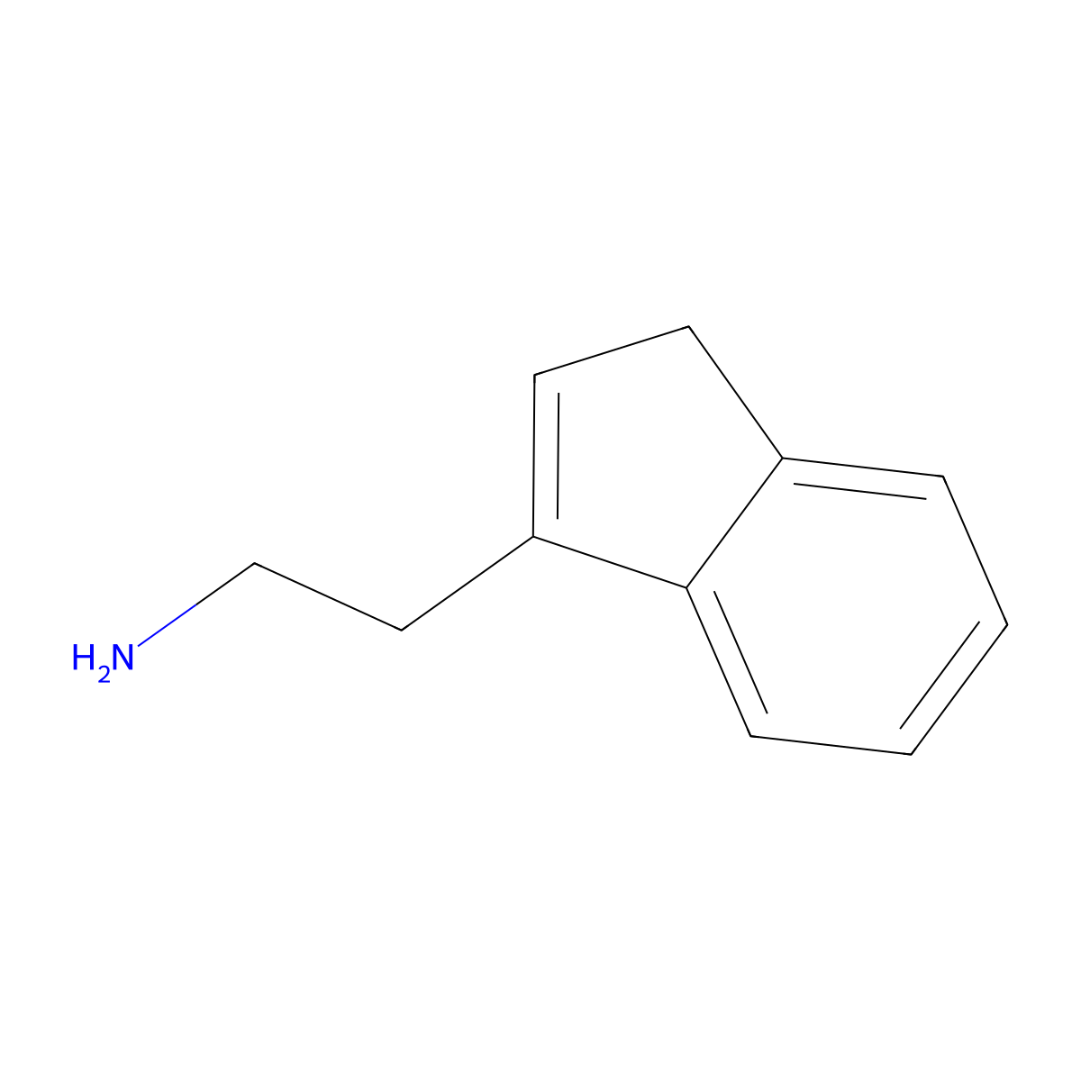 1H-Indene-3-ethanamine molecular structure, CAS 15940-39-3