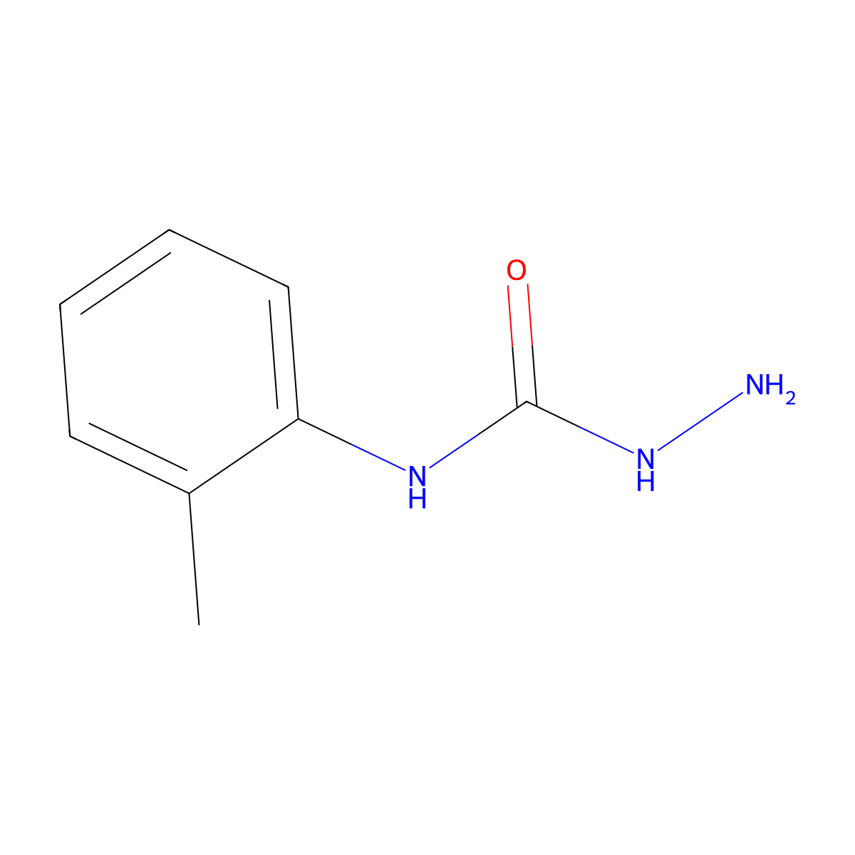 3-Amino-1-(2-methylphenyl)urea molecular structure, CAS 15940-63-3