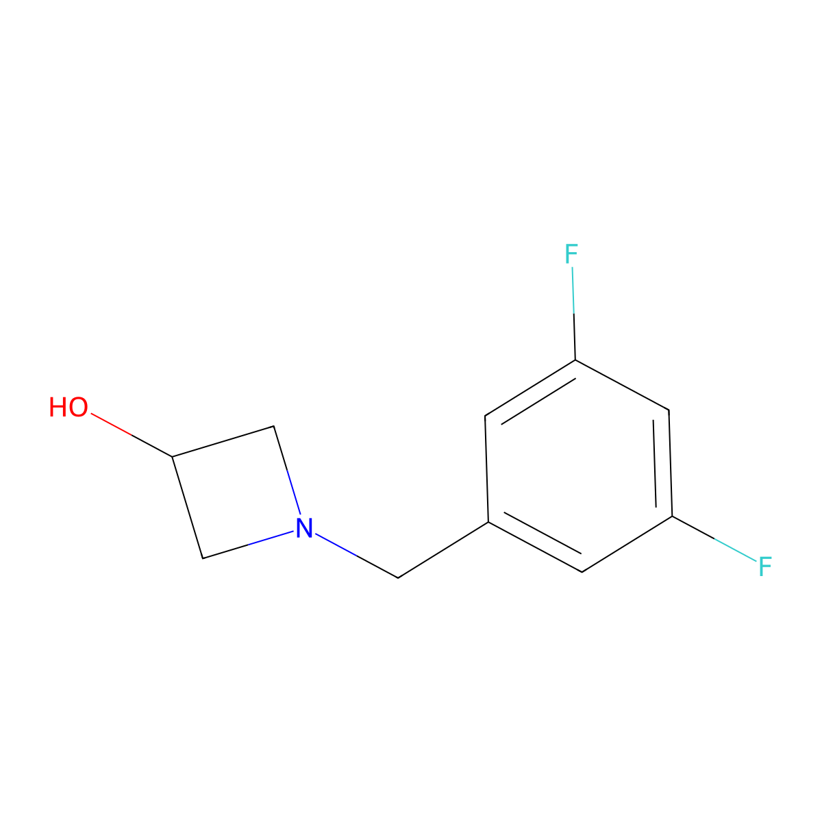 1-(3,5-Difluorobenzyl)azetidin-3-ol molecular structure, CAS 1594021-39-2