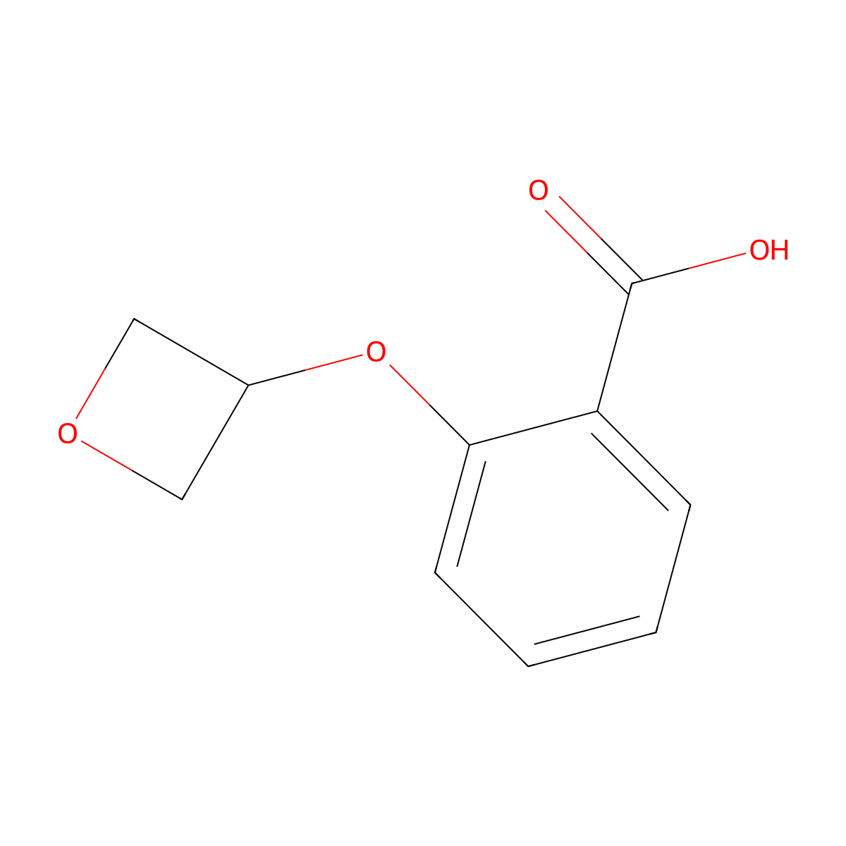 2-(Oxetan-3-yloxy)benzoic acid molecular structure, CAS 1594025-26-9