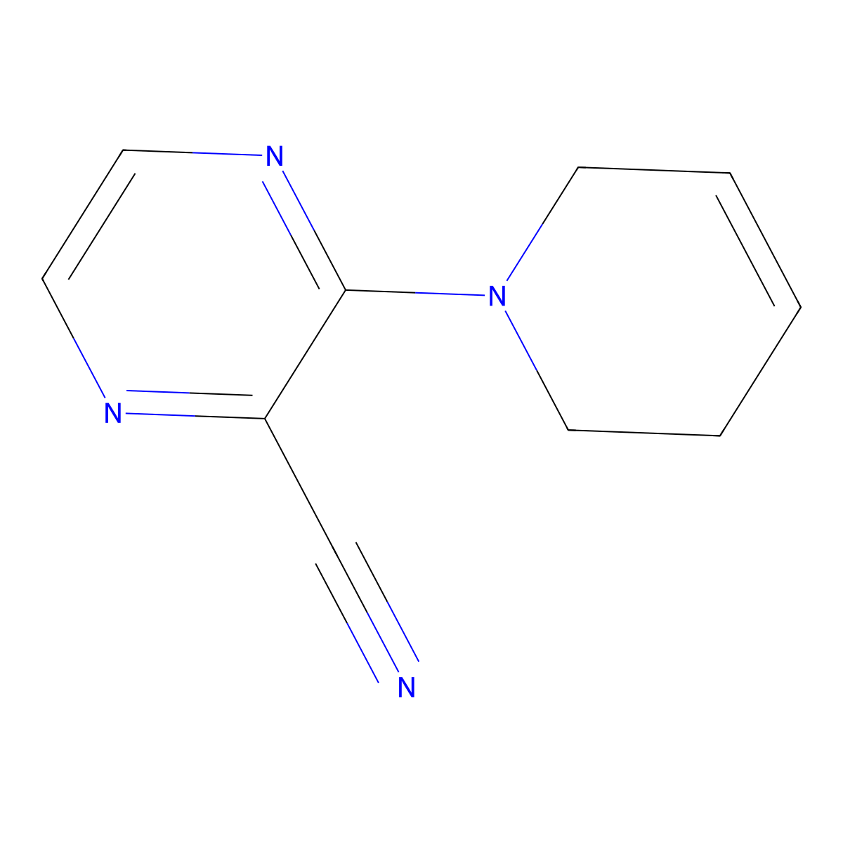 3-(1,2,3,6-Tetrahydropyridin-1-yl)pyrazine-2-carbonitrile molecular structure, CAS 1594049-43-0