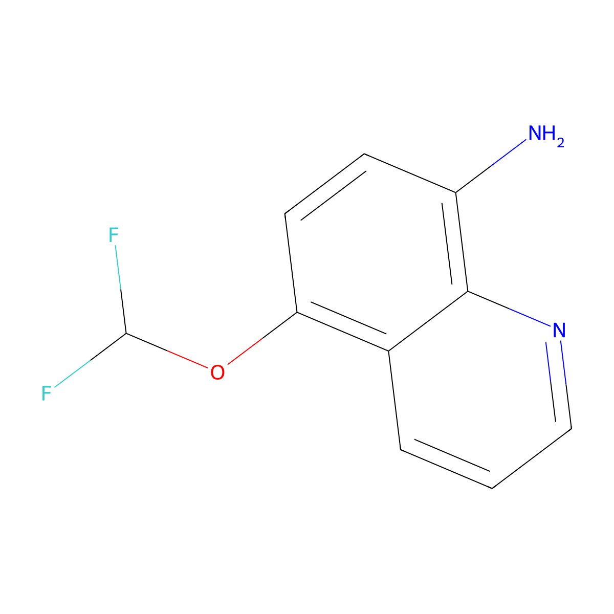 5-(Difluoromethoxy)quinolin-8-amine molecular structure, CAS 1594056-86-6