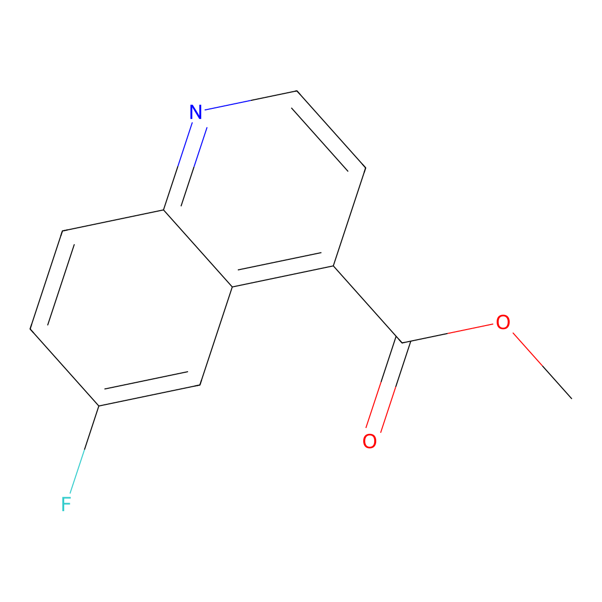 Methyl 6-fluoroquinoline-4-carboxylate molecular structure, CAS 1594063-40-7