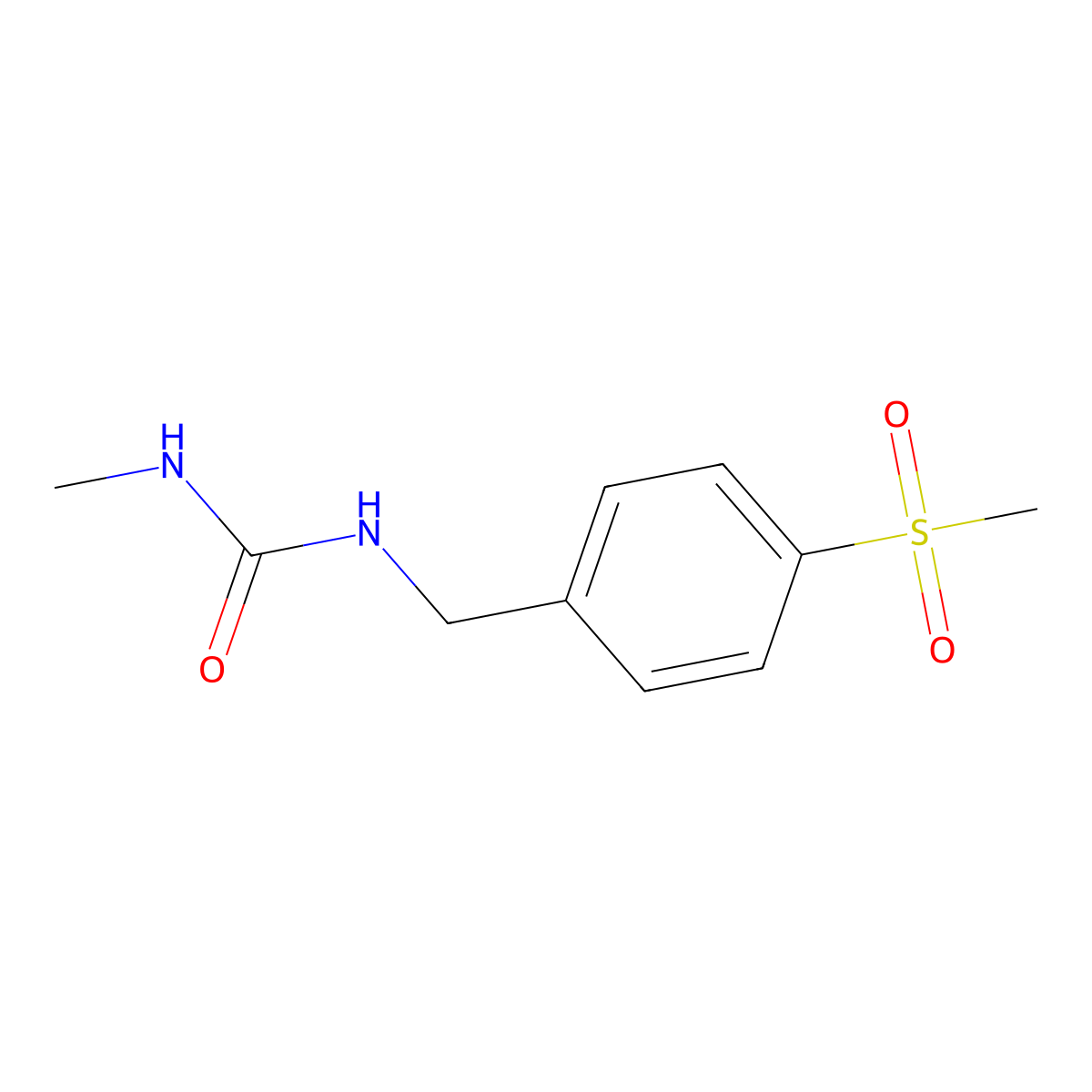 1-[(4-Methanesulfonylphenyl)methyl]-3-methylurea molecular structure, CAS 1594069-21-2