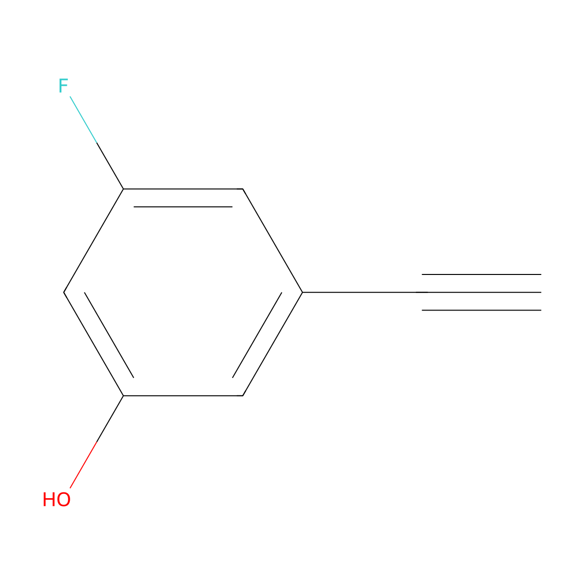3-Ethynyl-5-fluorophenol molecular structure, CAS 1594072-20-4