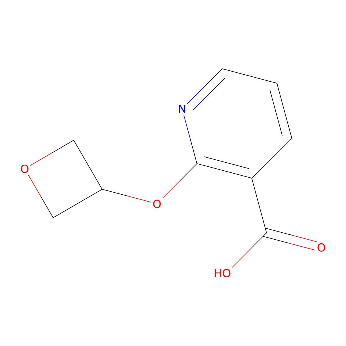 2-(Oxetan-3-yloxy)nicotinic acid molecular structure, CAS 1594086-04-0