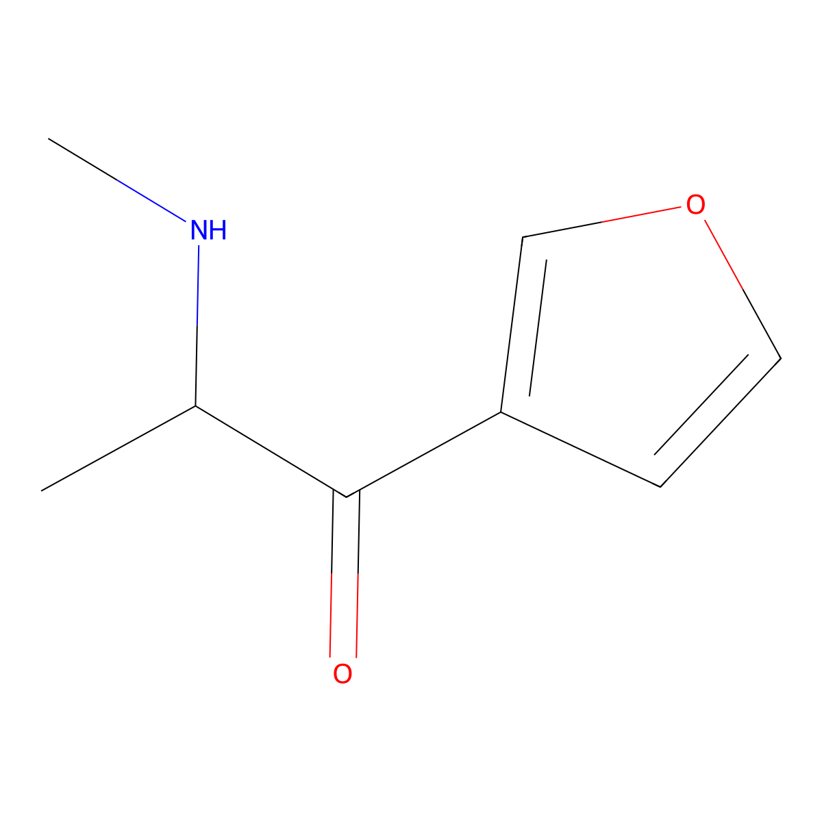 1-(Furan-3-yl)-2-(methylamino)propan-1-one molecular structure, CAS 1594088-42-2