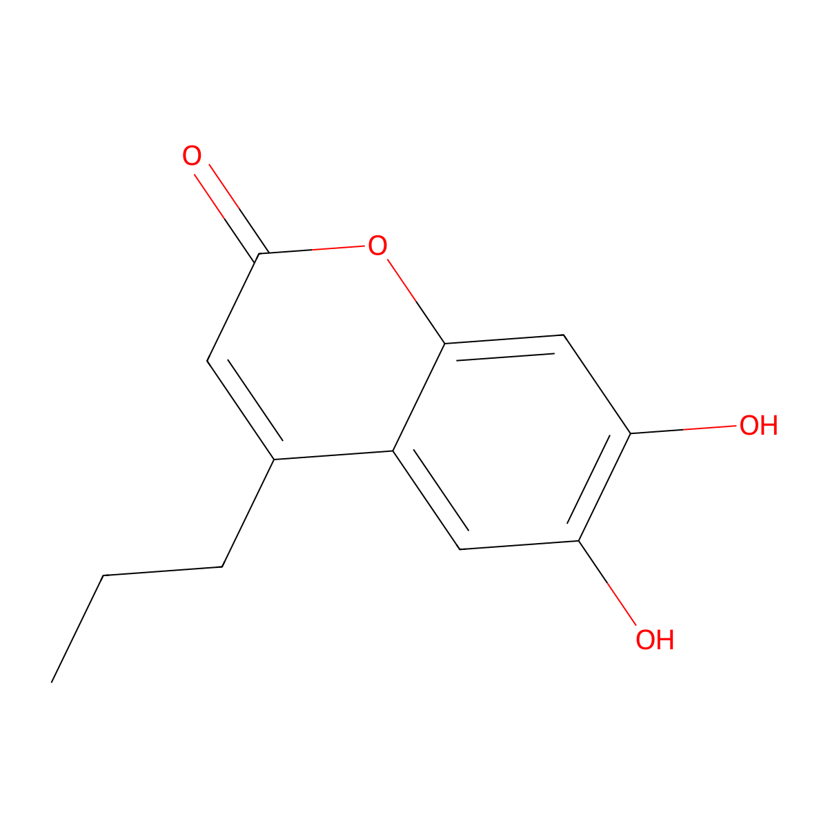 6,7-dihydroxy-4-propyl-2H-chromen-2-one molecular structure, CAS 15941-64-7