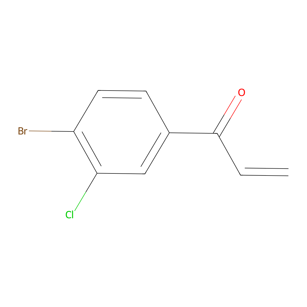 1-(4-Bromo-3-chlorophenyl)prop-2-en-1-one molecular structure, CAS 1594104-71-8