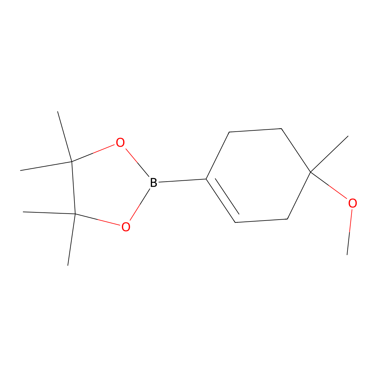 2-(4-Methoxy-4-methylcyclohex-1-en-1-yl)-4,4,5,5-tetramethyl-1,3,2-dioxaborolane molecular structure, CAS 1594127-36-2