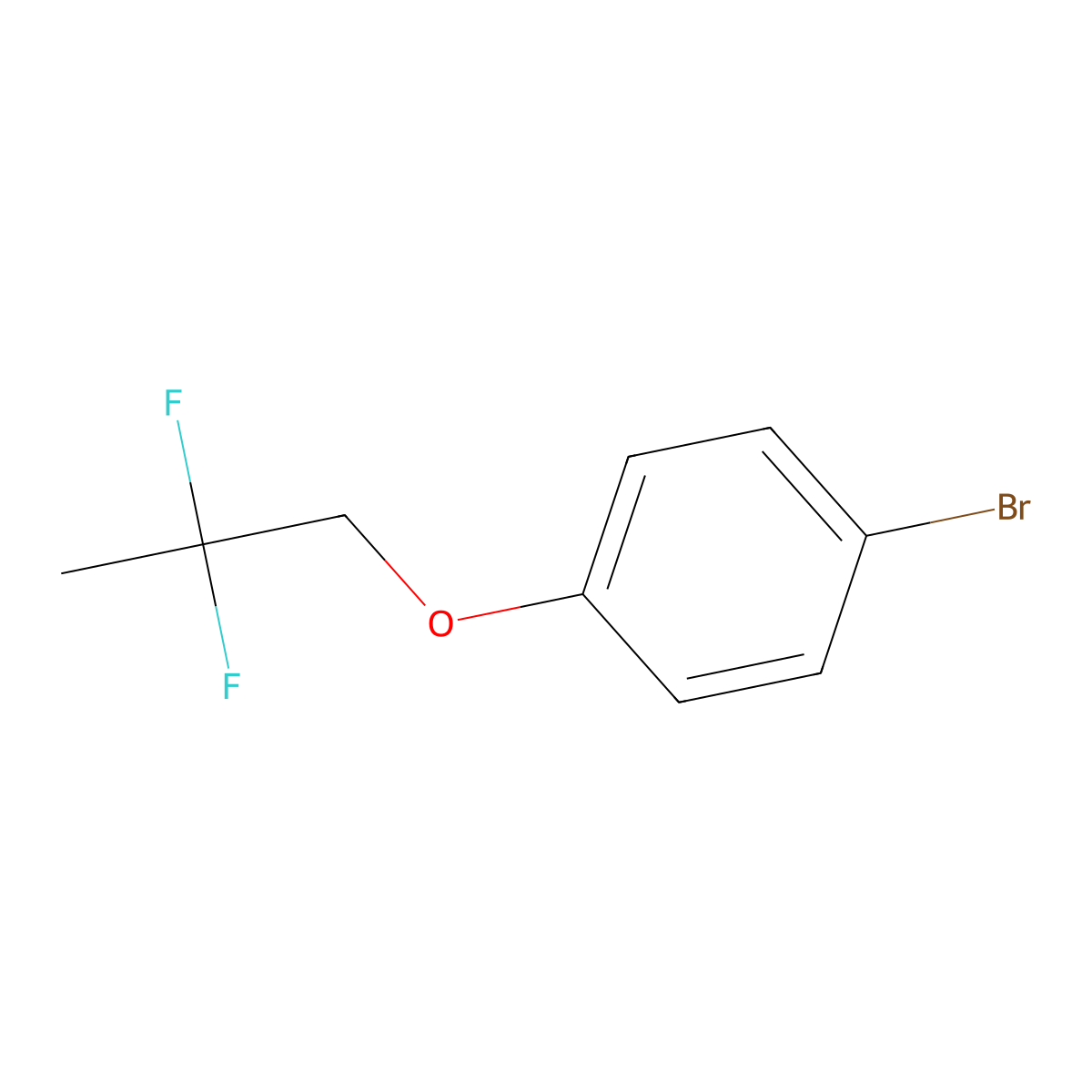 1-Bromo-4-(2,2-difluoropropoxy)benzene molecular structure, CAS 1594130-43-4