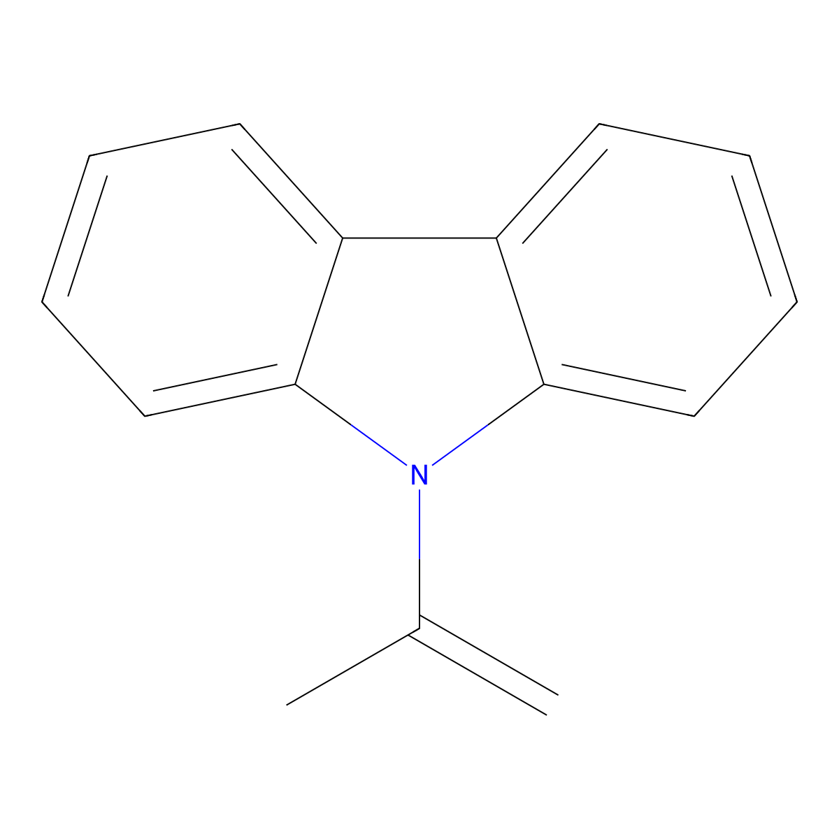 9H-Carbazole, 9-(1-methylethenyl)- molecular structure, CAS 159414-86-5