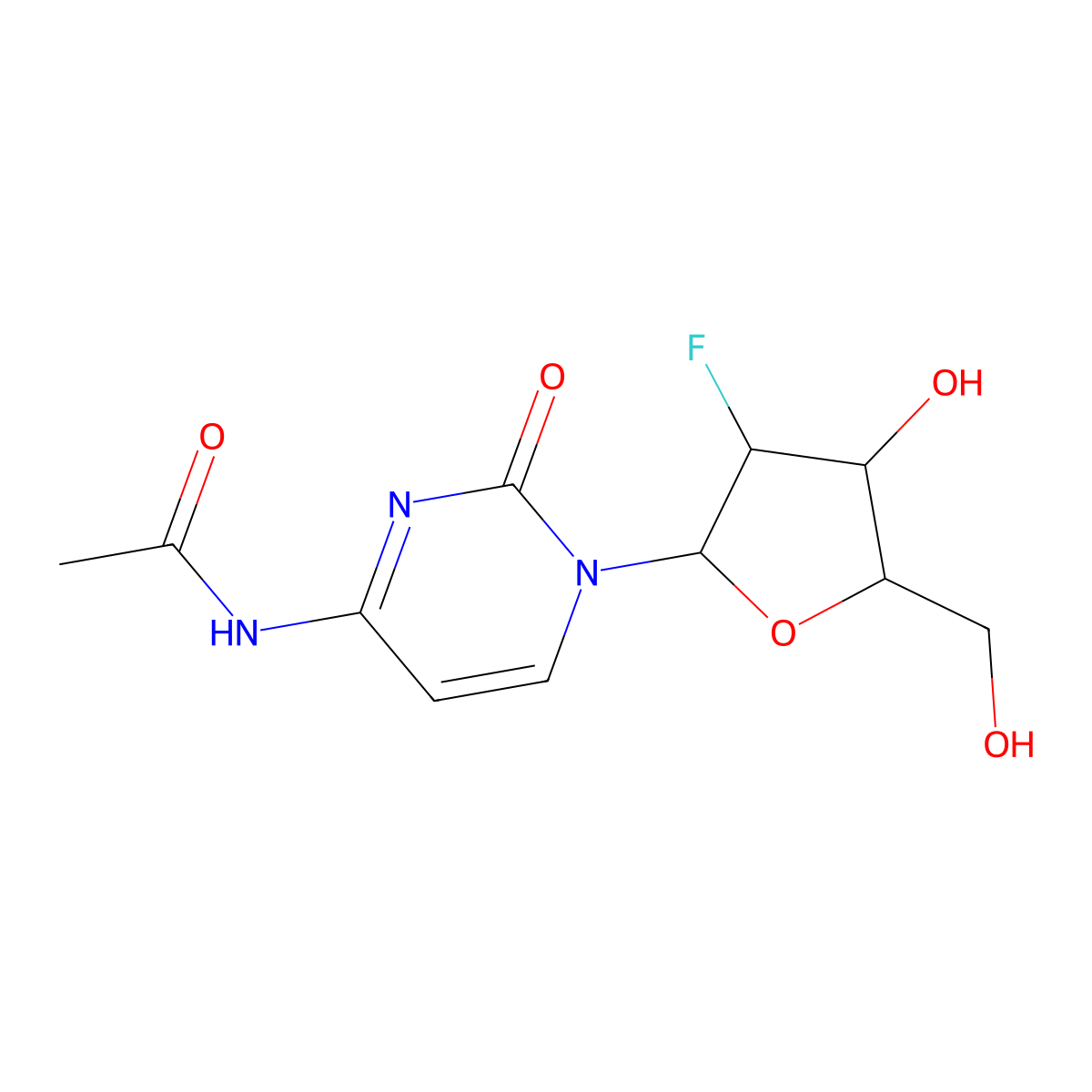 N4-Acetyl-2'-fluoro-2'-deoxycytidine molecular structure, CAS 159414-97-8