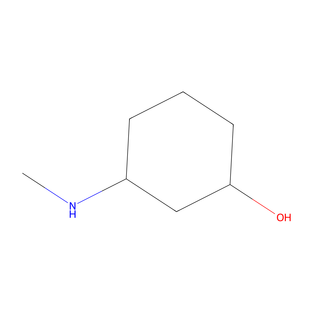 trans-3-Methylamino-cyclohexanol molecular structure, CAS 15942-10-6