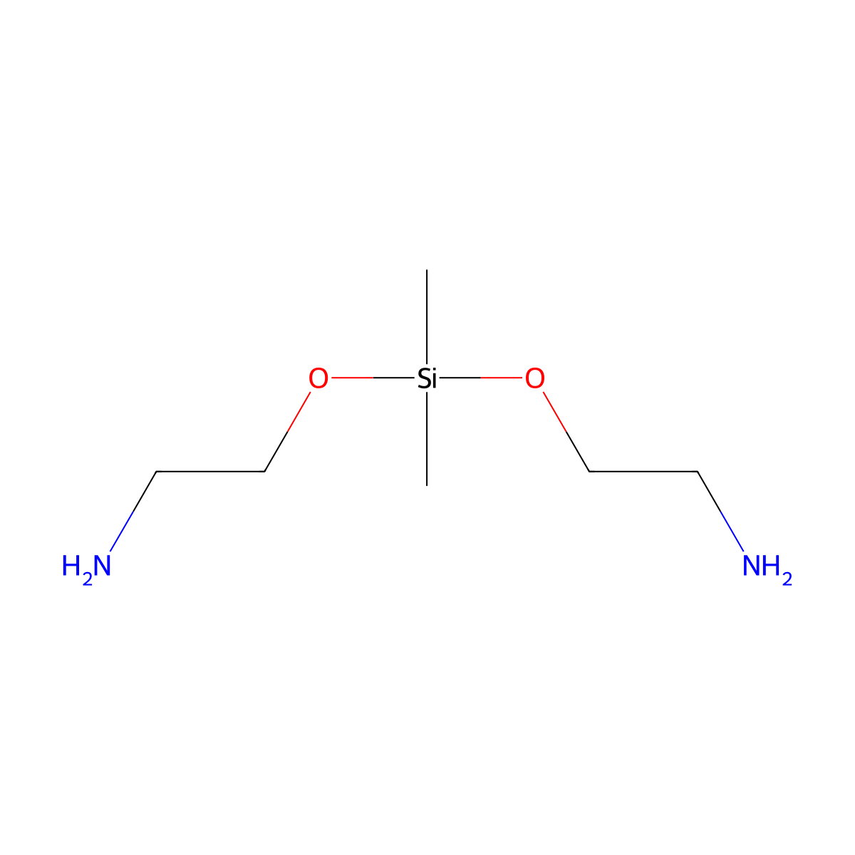 Ethylamine, 2,2'-((dimethylsilylene)dioxy)bis- molecular structure, CAS 15942-80-0
