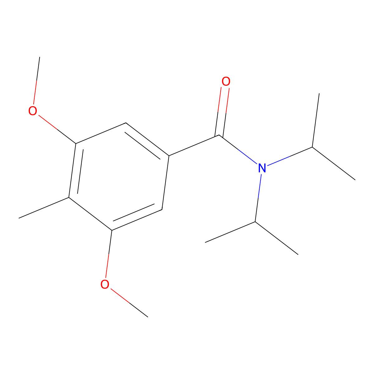 Benzamide, 3,5-dimethoxy-4-methyl-N,N-bis(1-methylethyl)- molecular structure, CAS 159429-49-9