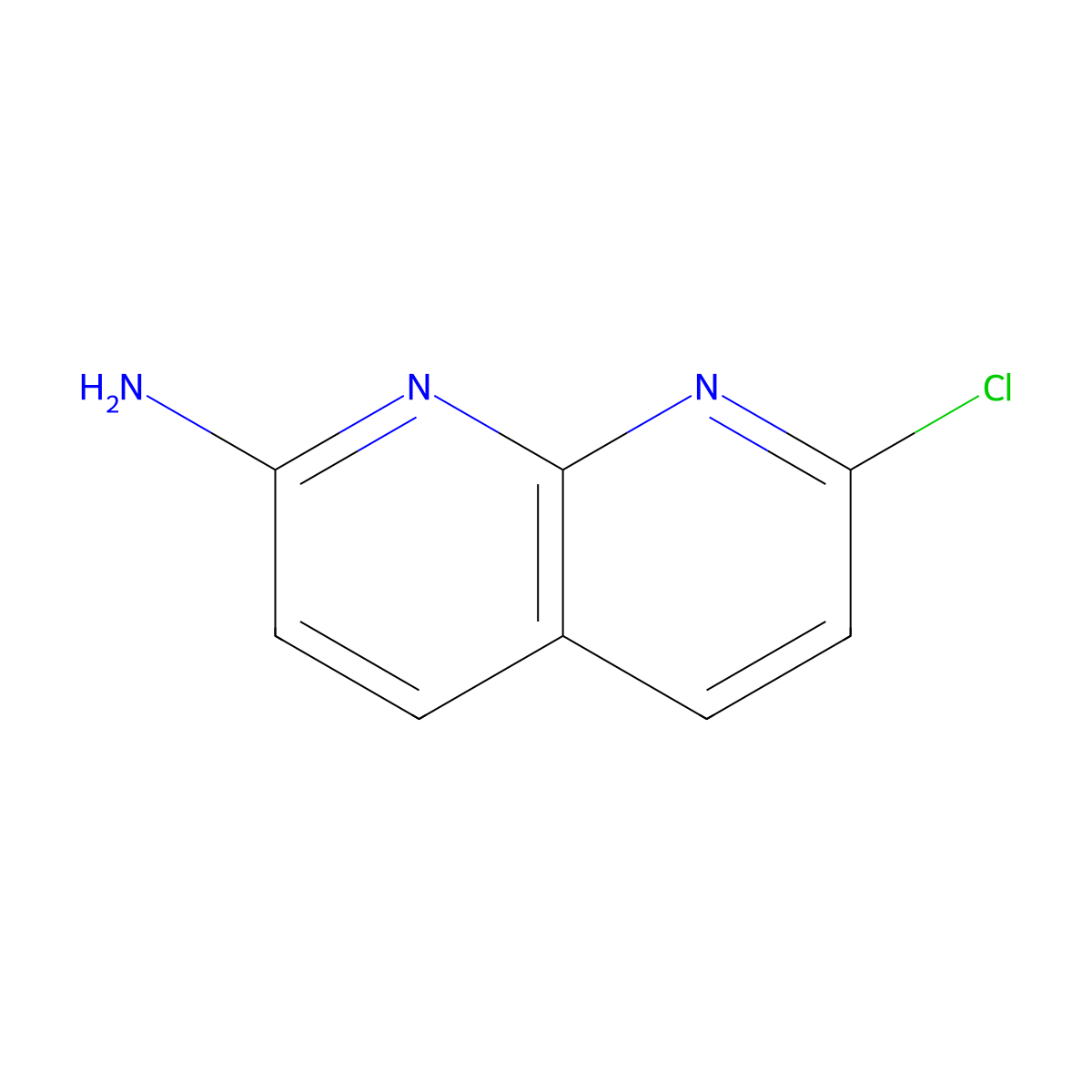 7-Chloro-1,8-naphthyridin-2-amine molecular structure, CAS 15944-33-9